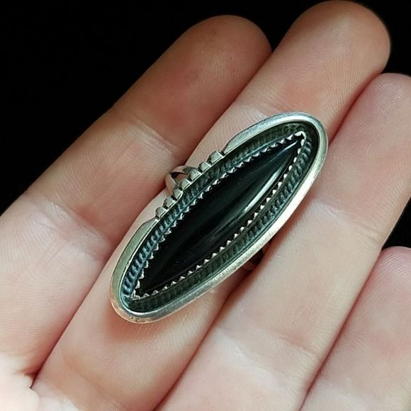 Black Onyx Native American Ring size 6